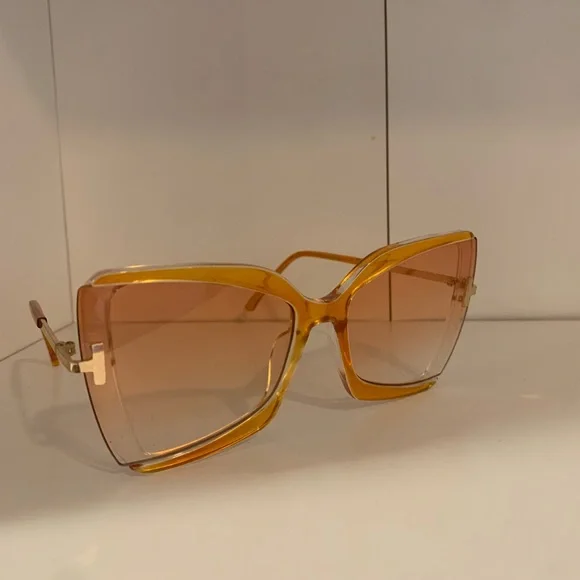 Oversized Orange Yellow and Gold Fashion Sunglasses!! - Picture 8 of 16